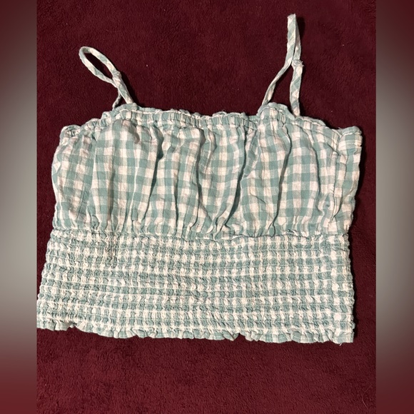 American Eagle Checkered Crop Top - Picture 1 of 3